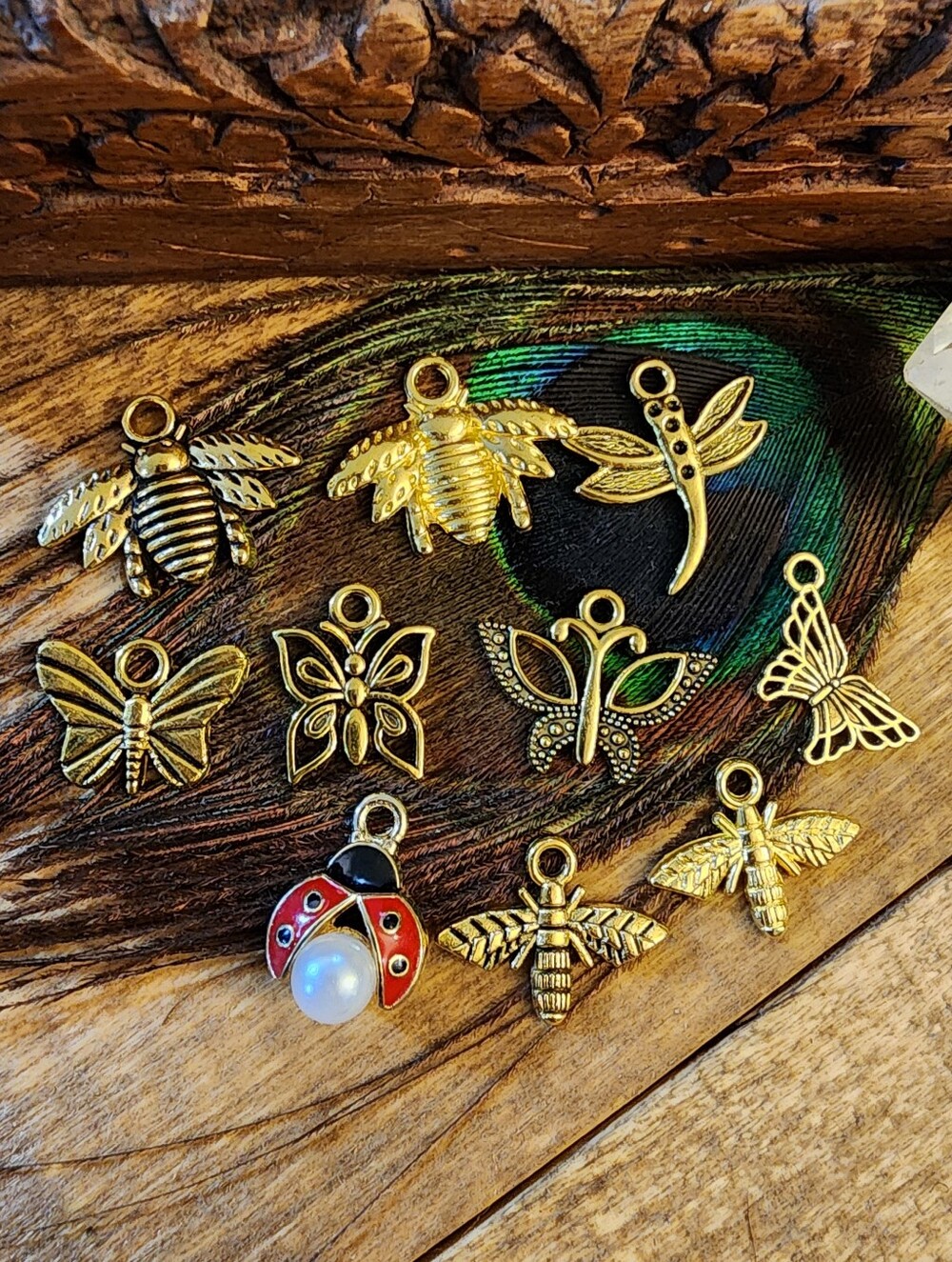 Gold Charms Options For GOLD Charm Bracelet Ladybug Dragonfly Butterfly Charm